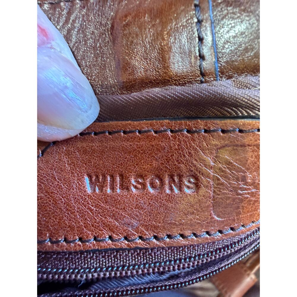 Wilson’s Leather Double Adjustable Handle Purse w/Silver Detail & Magnet Closure - Picture 9 of 15